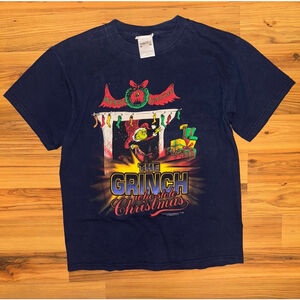 Men's Tultex Navy Grinch Who Stole Christmas Short Sleeve Tee L